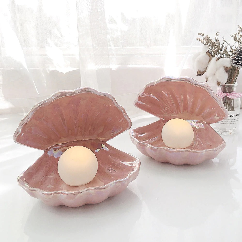 Fairy Shell Pearl Night Lamp — Warm LED Mood Lighting for Bedside — Lifestyle 2