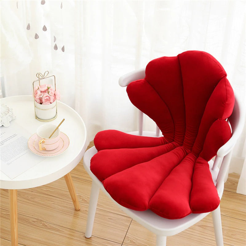 Sculptural Shell Chair Cushion — Tufted Seat Pad for Dining and Accent Chairs — Lifestyle 6