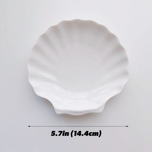 White Ceramic Shell Jewelry Tray — Considered Home Styling — Lifestyle 4