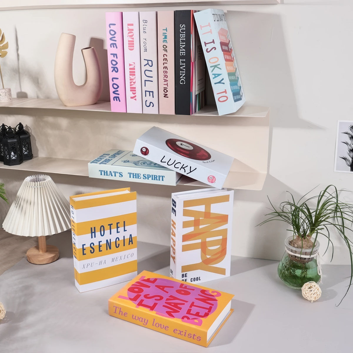 Modern Decorative Faux Book Storage Box — Considered Home Styling — Lifestyle 1