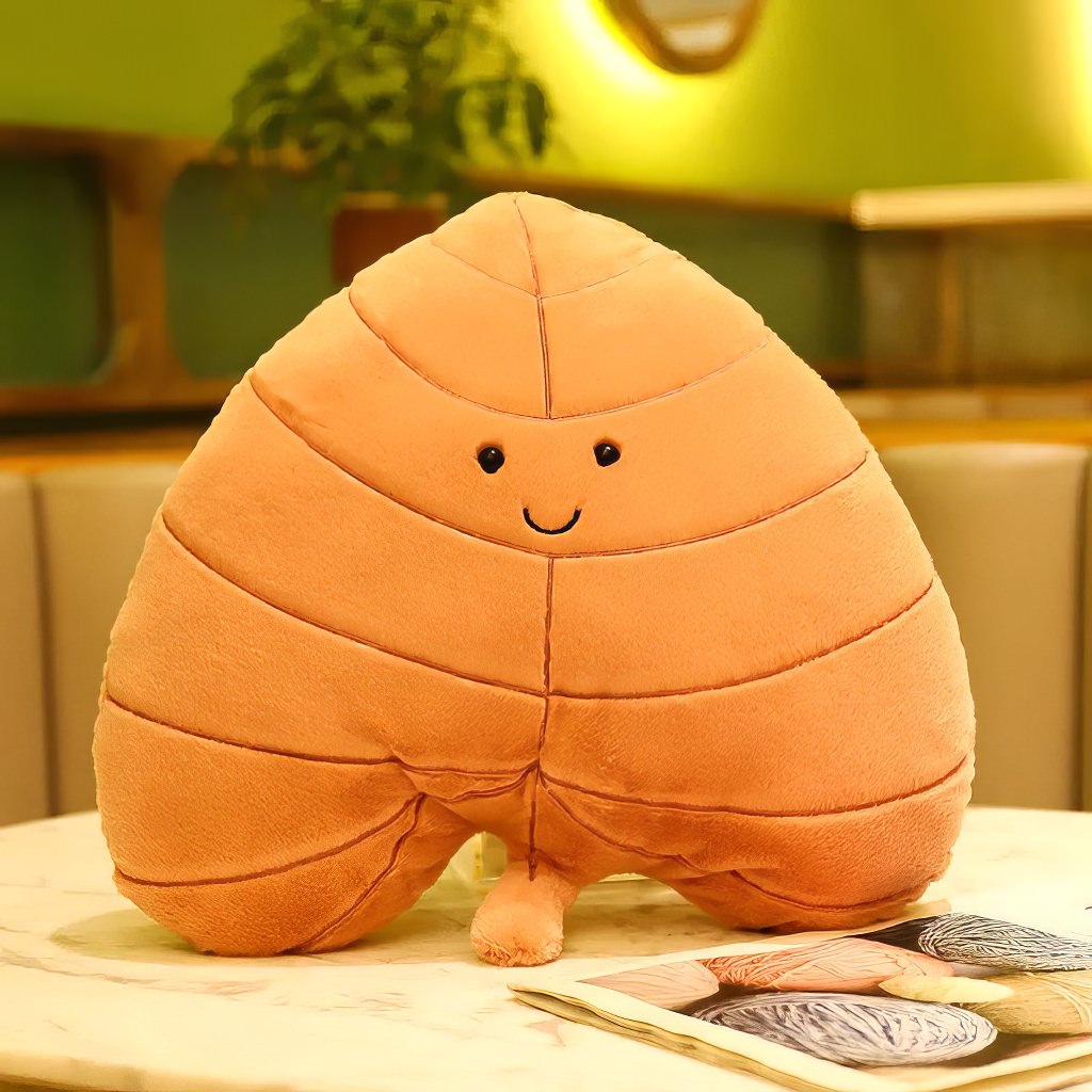 Fall Leaves Plushies — Soft Textured Pillow for Bedroom Layering — Lifestyle 4