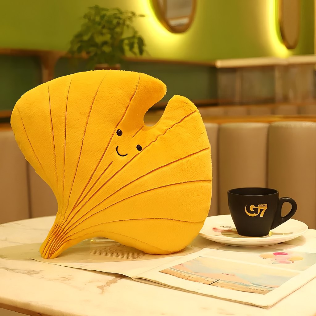 Fall Leaf Plush Cushions — Soft Autumn Throw Pillows for Bedroom Styling — Lifestyle 6