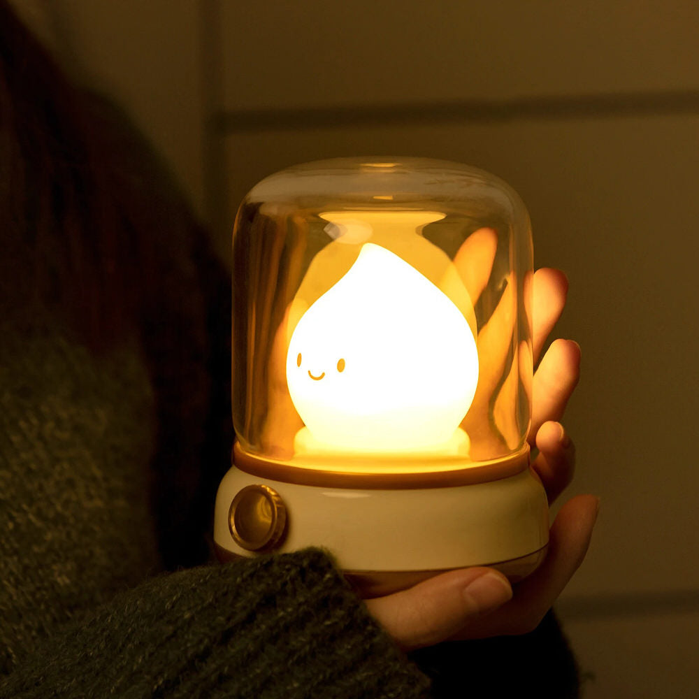 Flame LED Night Light — Warm LED Mood Lighting for Bedside — Lifestyle 2