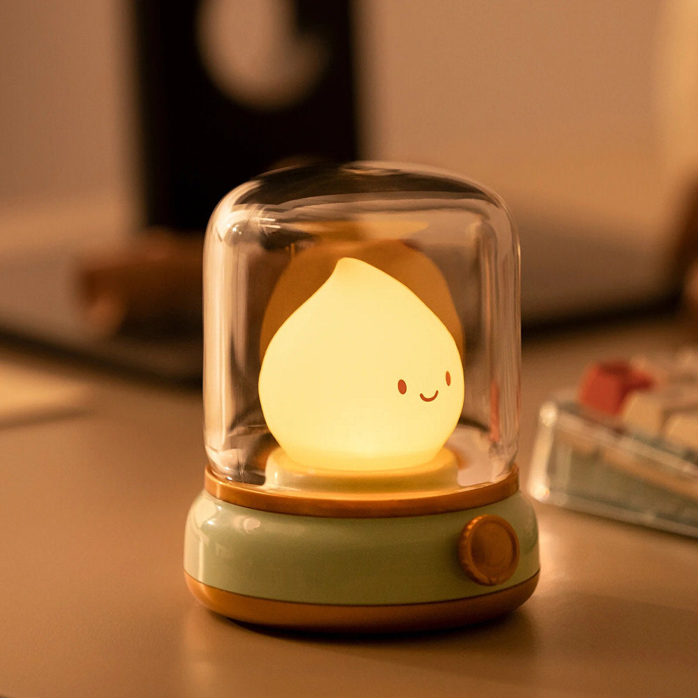 Flame LED Night Light — Warm LED Mood Lighting for Bedside — Lifestyle 4