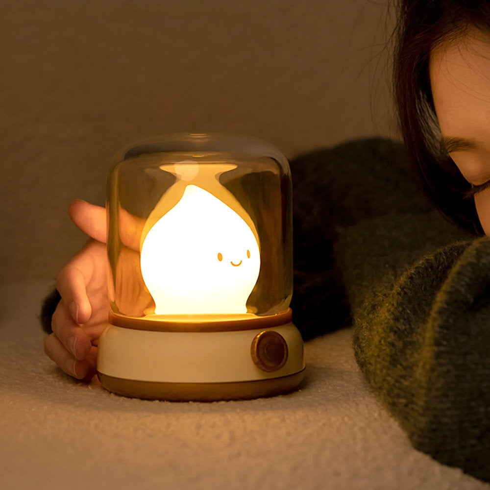 Flame LED Night Light — Warm LED Mood Lighting for Bedside — Lifestyle 5