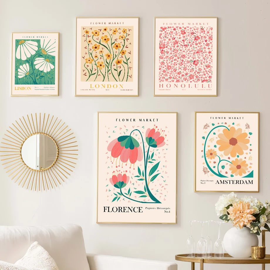 Flower Art Canvas Posters — Considered Home Styling — Detail
