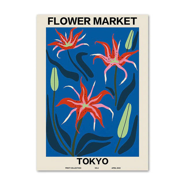 Flower Market Gallery Wall Canvas Posters — Considered Home Styling — Lifestyle 5