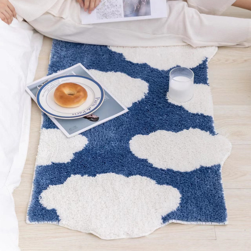 Fluffy Clouds Bedside Rug — Soft Accent Rug for Bedroom Layering — Lifestyle 1