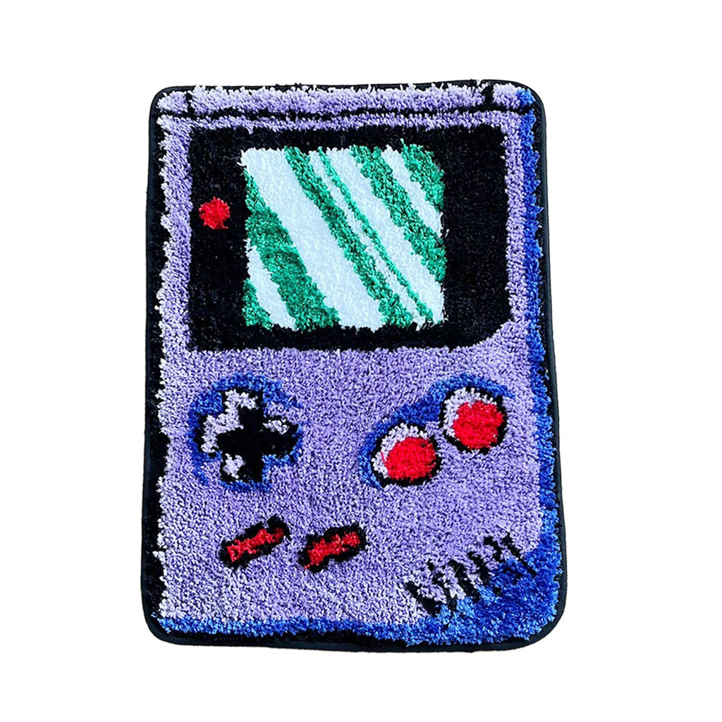 Game Console Tufted Accent Rug — Soft Accent Rug for Bedroom Layering — Front view