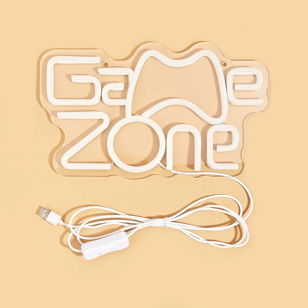 Game Zone Wall LED Neon Sign — Warm LED Mood Lighting for Bedside — Lifestyle 3