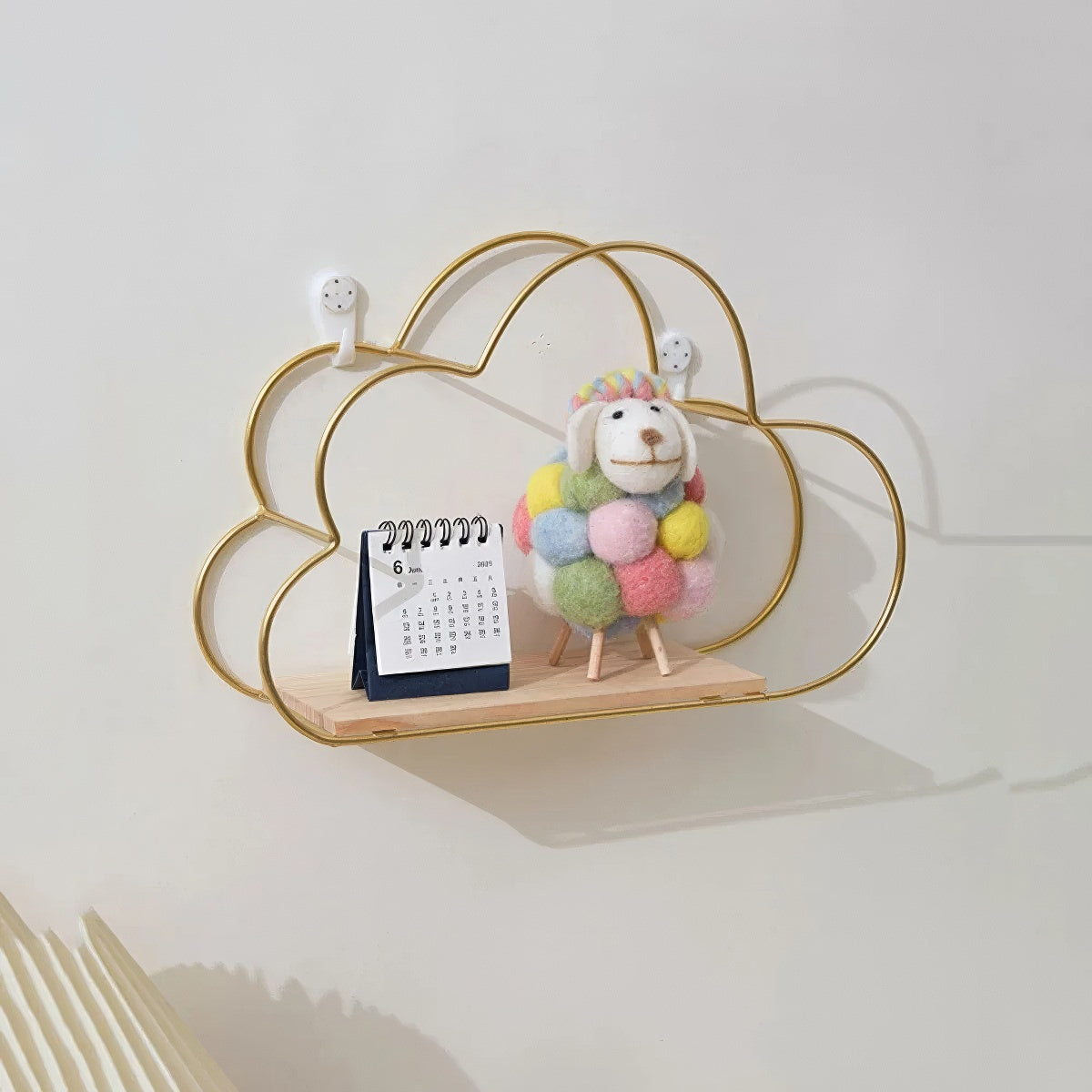 Gold Frame Cloud Shaped Wall Shelf — Considered Home Styling — Lifestyle 2