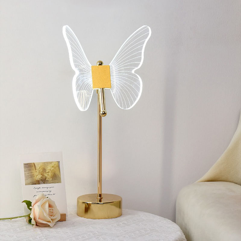Golden Butterfly Table Lamp — Warm LED Mood Lighting for Bedside — Detail