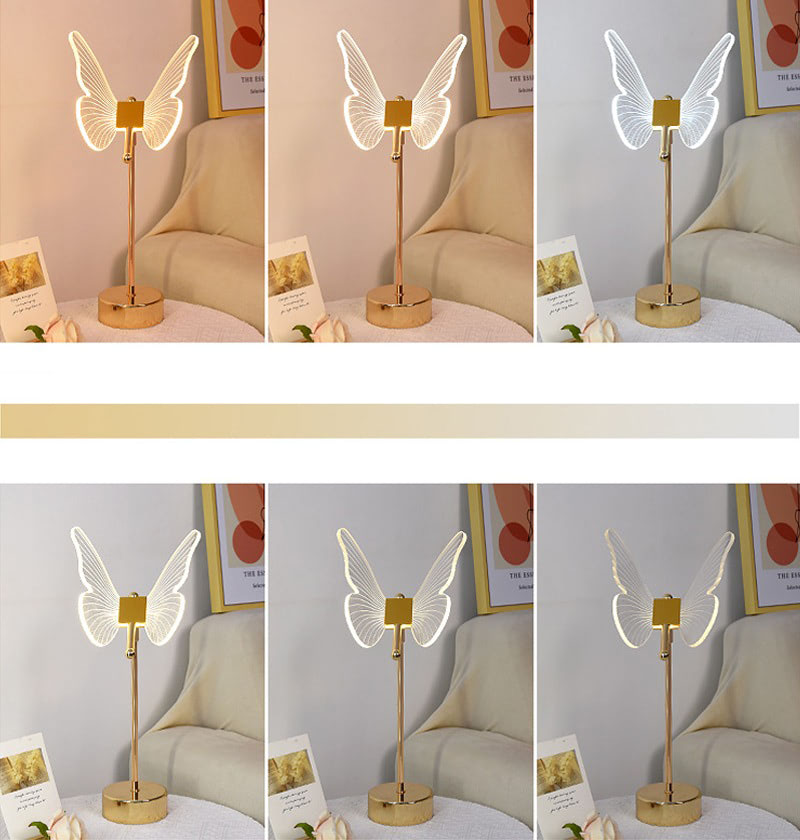 Golden Butterfly Table Lamp — Warm LED Mood Lighting for Bedside — Lifestyle 5