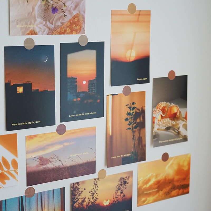 Golden Hour Wall Collage Postcards — Considered Home Styling — Detail