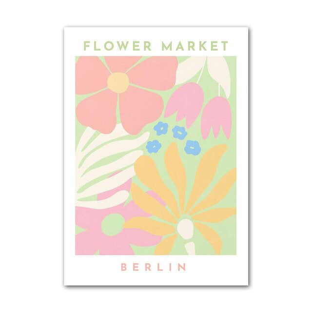 Yellow Pastel Flower Canvas Posters — Considered Home Styling