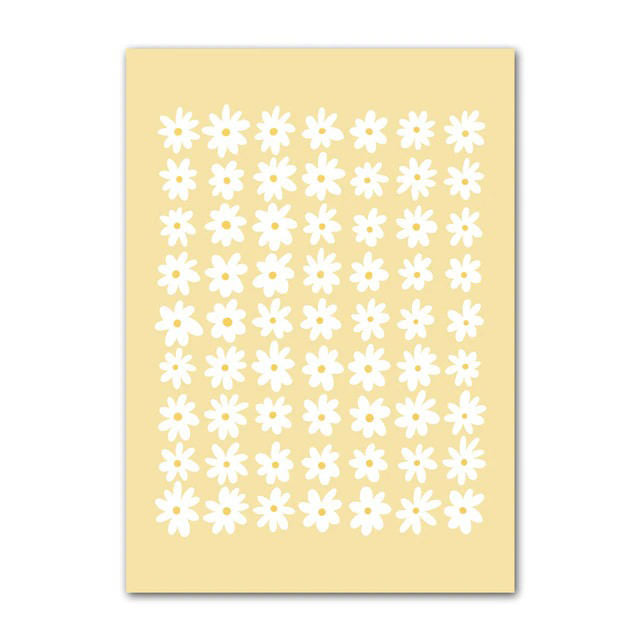 Yellow Pastel Flower Canvas Posters — Considered Home Styling