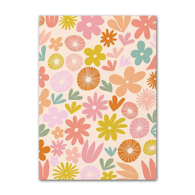 Yellow Pastel Flower Canvas Posters — Considered Home Styling