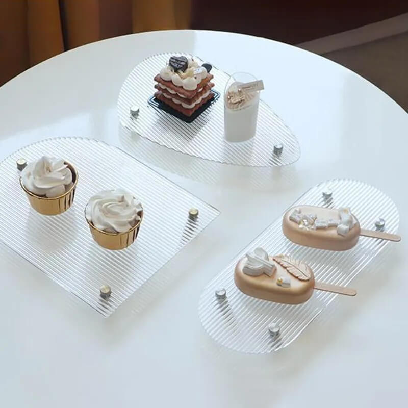 Grooved Acrylic Decorative Tray — Decorative Accent for Considered Styling — Lifestyle 2