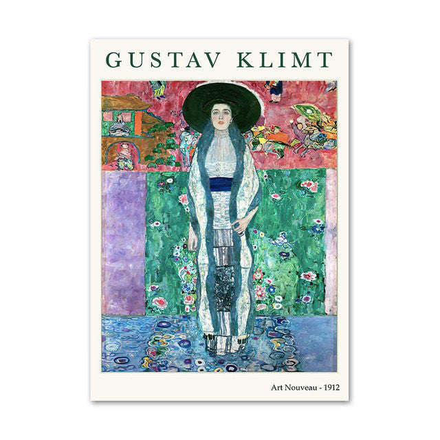 Klimt Green Art Hoe Canvas Posters — Considered Home Styling — Lifestyle 8