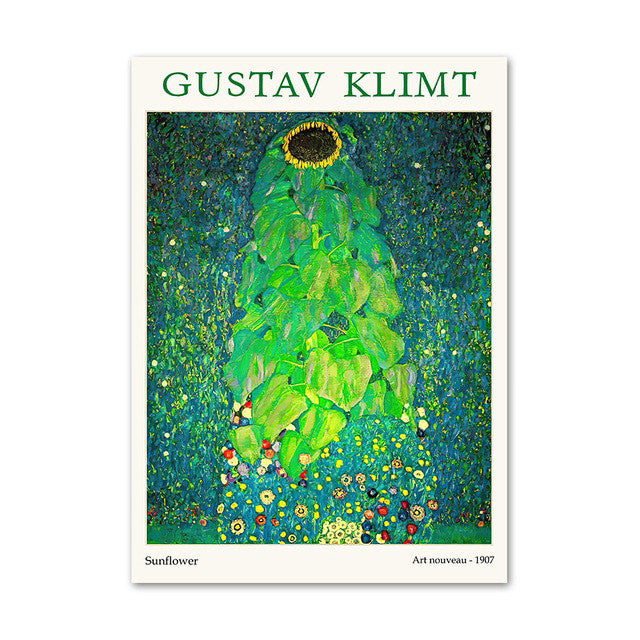 Klimt Green Art Hoe Canvas Posters — Considered Home Styling — Lifestyle 2