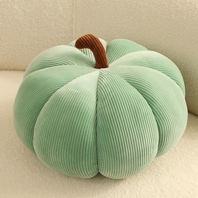 Pumpkin Plush Cushion — Ribbed Form Pillow for Autumn Styling — Lifestyle 5