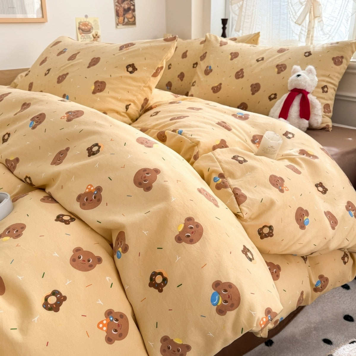 Happy Bears Bedding Set — Soft-Touch Cotton Duvet & Pillowcases — Front view