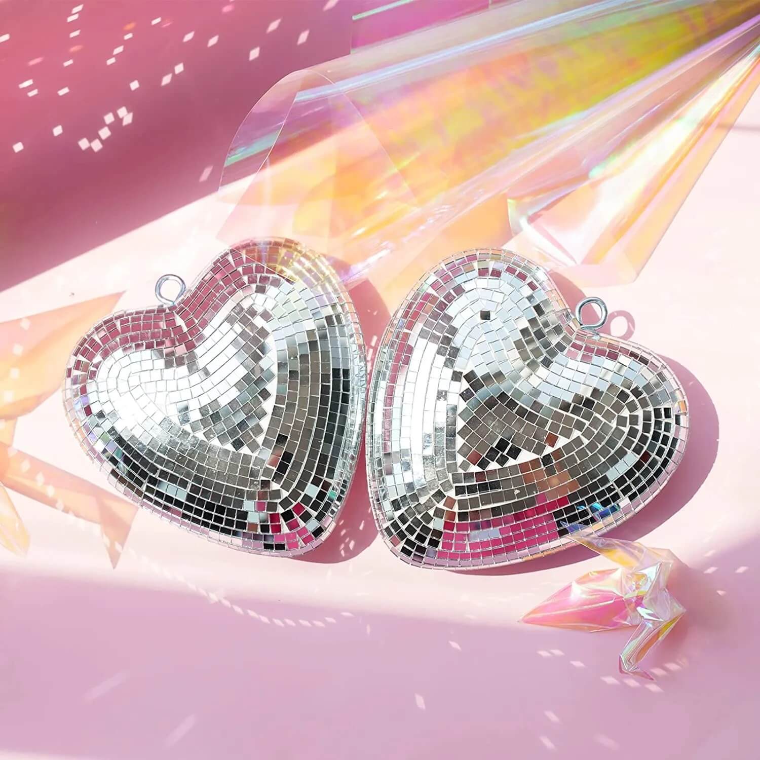 Heart Shaped Disco Ball (2 Pack) — Considered Home Styling — Front view