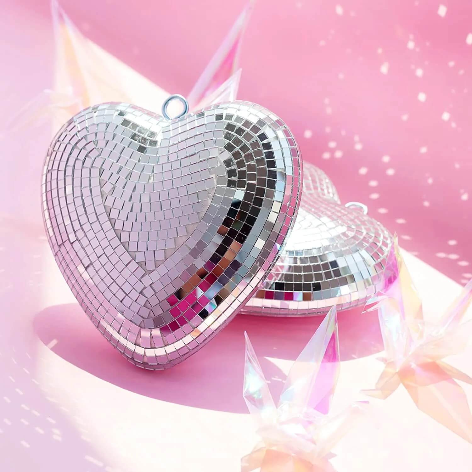 Heart Shaped Disco Ball (2 Pack) — Considered Home Styling — Detail