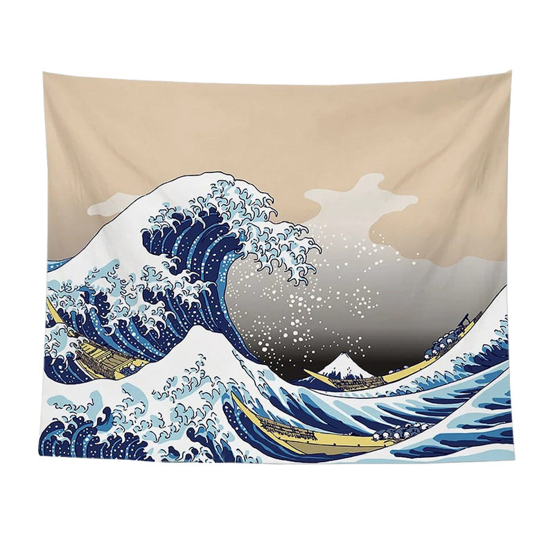 Hokusai Kanagawa Wave Tapestry — Considered Home Styling — Front view