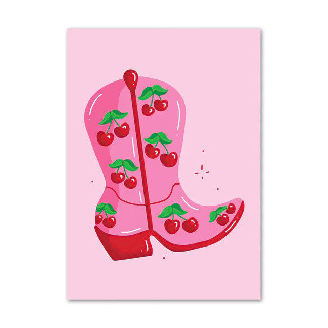 Hot Pink Girly Canvas Posters — Considered Home Styling — Lifestyle 3