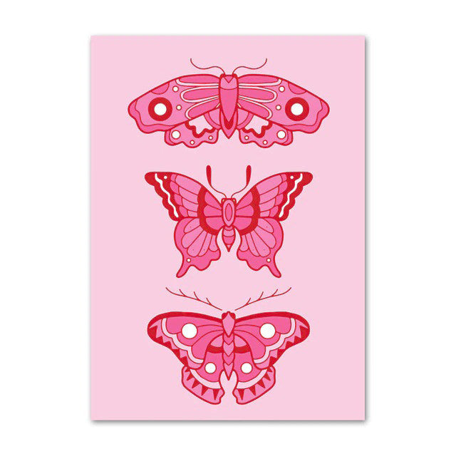 Hot Pink Girly Canvas Posters — Considered Home Styling — Lifestyle 4