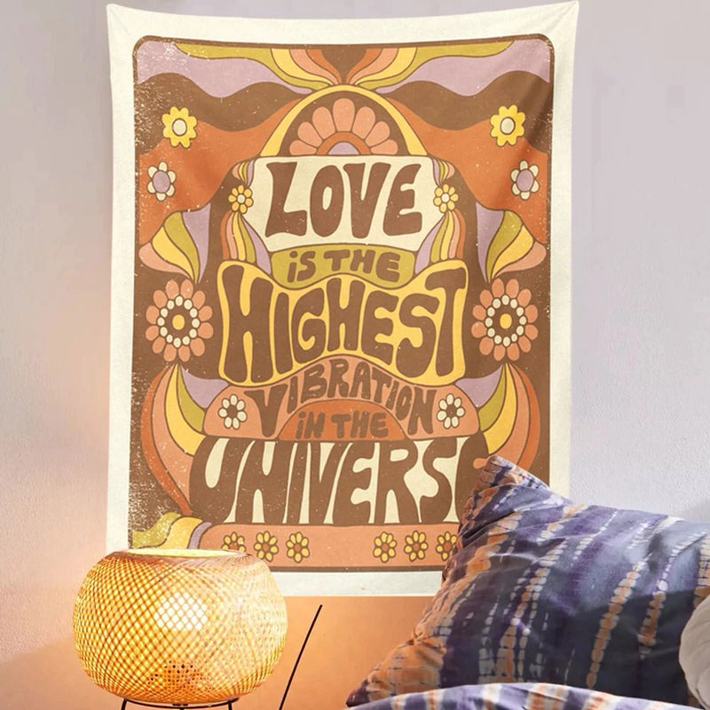 Love is Highest Vibration Tapestry — Considered Home Styling — Lifestyle 1