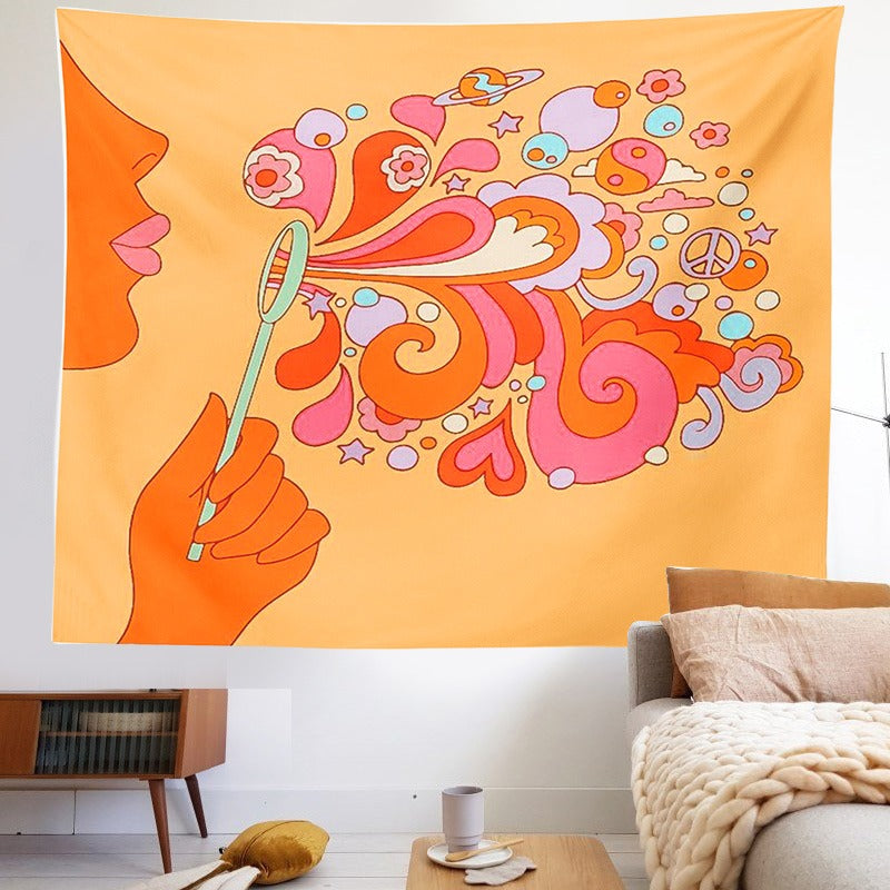 Indie World Soap Bubbles Tapestry — Considered Home Styling — Detail