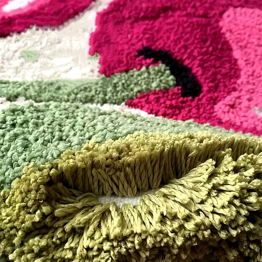 Juicy Cherry Tufted Accent Rug — Soft Accent Rug for Bedroom Layering — Lifestyle 4