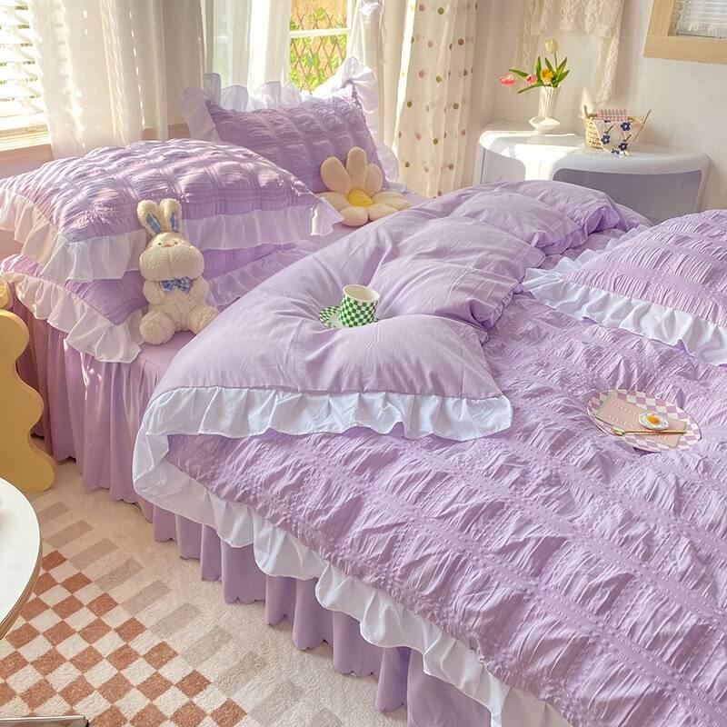 Ruffle Bedding Set — Soft-Touch Cotton Duvet & Pillowcases — Lifestyle 5
