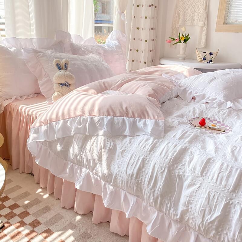 Ruffle Bedding Set — Soft-Touch Cotton Duvet & Pillowcases — Lifestyle 7