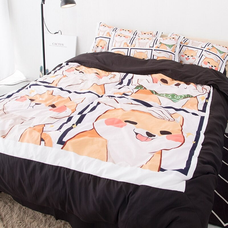 Shiba Bedding Set — Soft-Touch Cotton Duvet & Pillowcases — Lifestyle 3