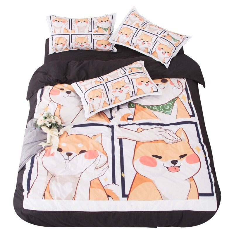 Shiba Bedding Set — Soft-Touch Cotton Duvet & Pillowcases — Lifestyle 1