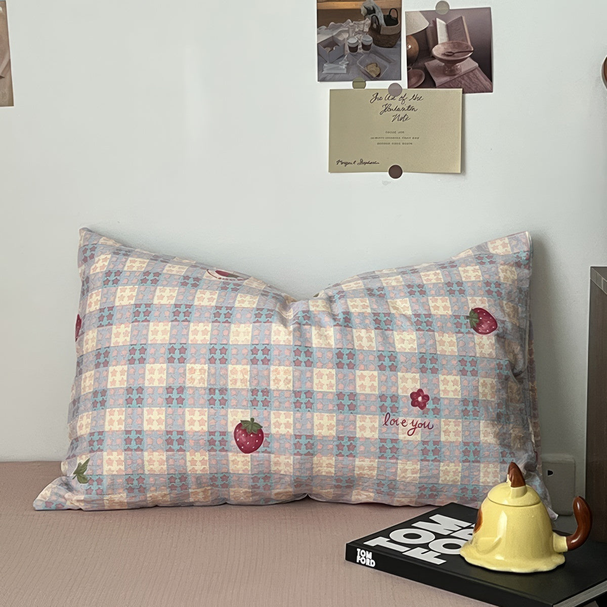 Berry Best Strawberry Bedding Set — Soft-Touch Cotton Duvet & Pillowcases — Lifestyle 2