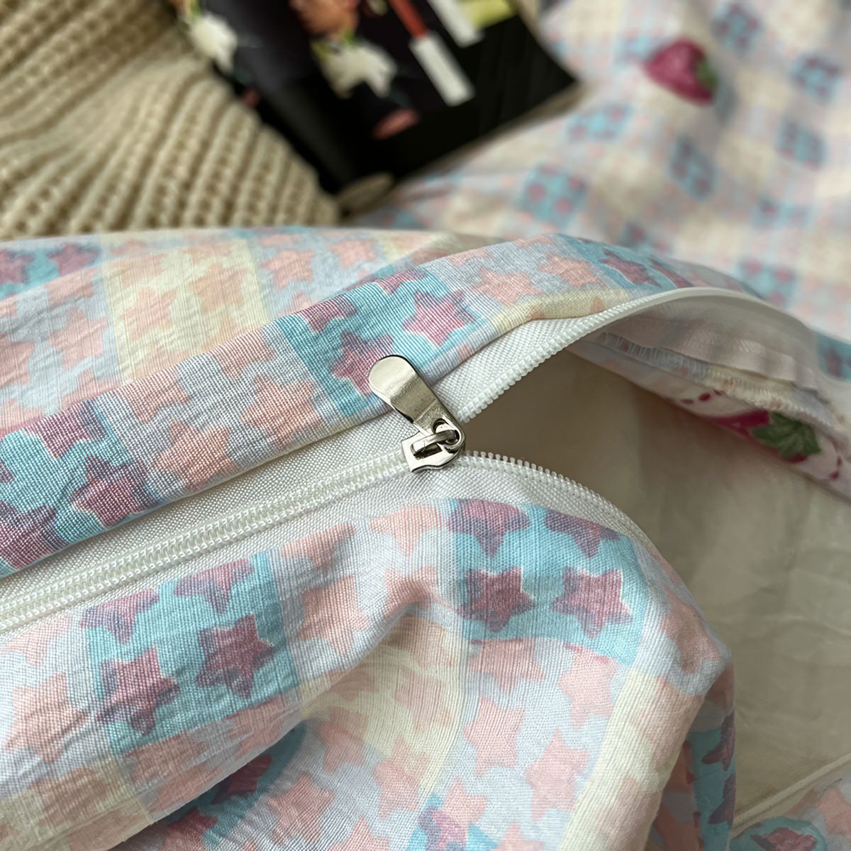 Berry Best Strawberry Bedding Set — Soft-Touch Cotton Duvet & Pillowcases — Lifestyle 5