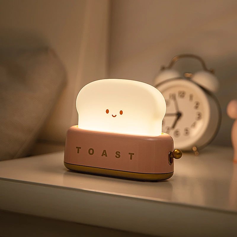 Toaster Night Light — Warm LED Mood Lighting for Bedside — Lifestyle 3