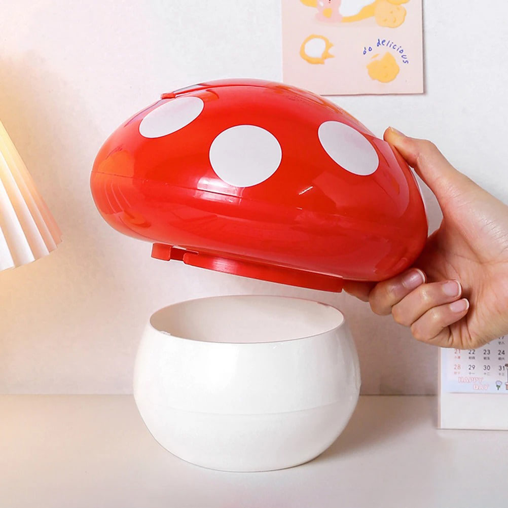 Mushroom Desk Trash Can — Considered Home Styling — Lifestyle 3