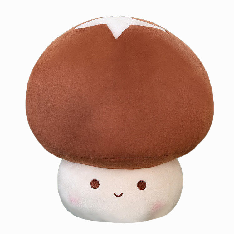 Mushroom Plush Toy — Soft Textured Pillow for Bedroom Layering