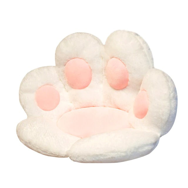 Cat Paw Seat Cushion — Soft Textured Pillow for Bedroom Layering — Lifestyle 8
