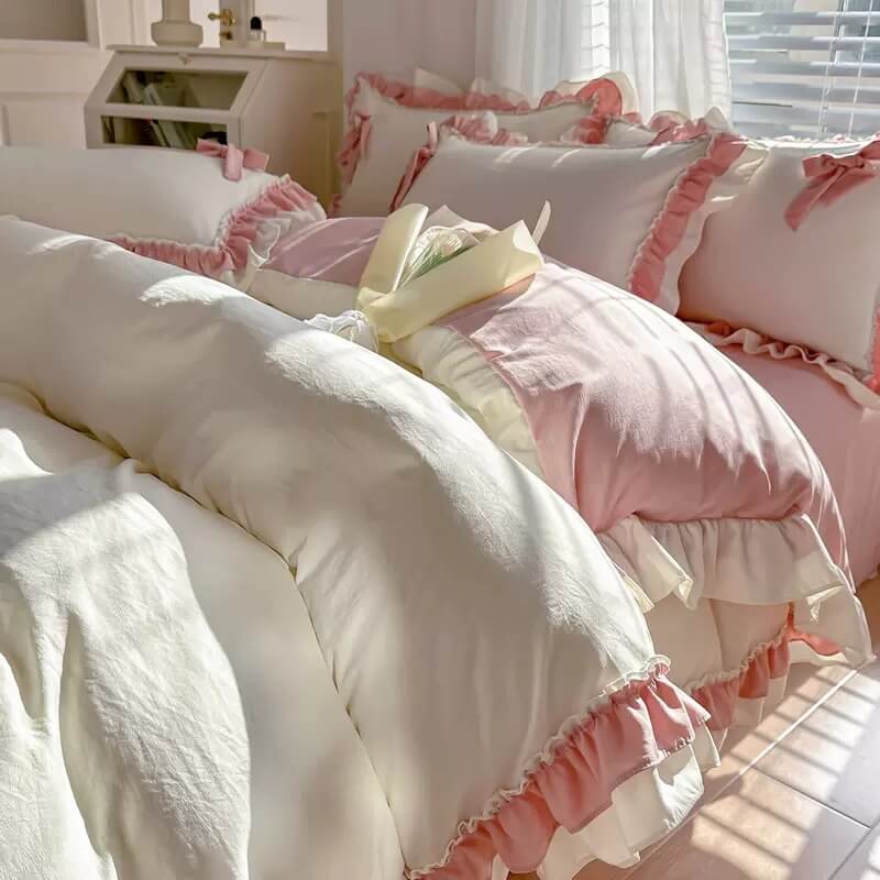 Princess Korean Bedding Set — Soft-Touch Cotton Duvet & Pillowcases — Lifestyle 7