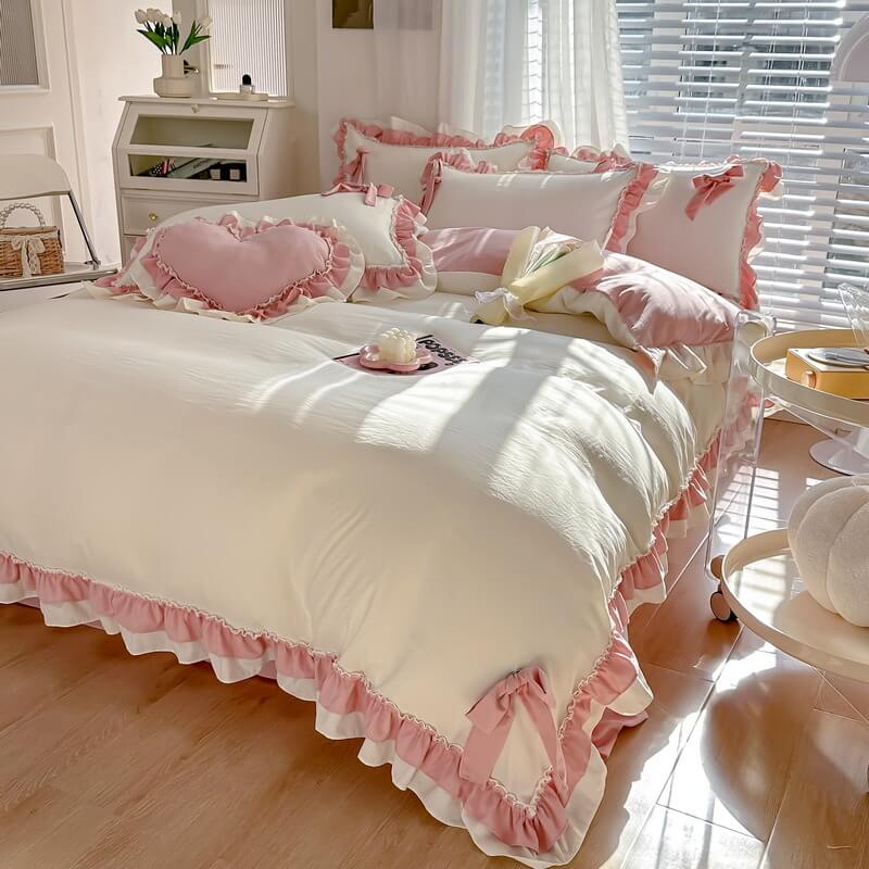 Princess Korean Bedding Set — Soft-Touch Cotton Duvet & Pillowcases — Lifestyle 6