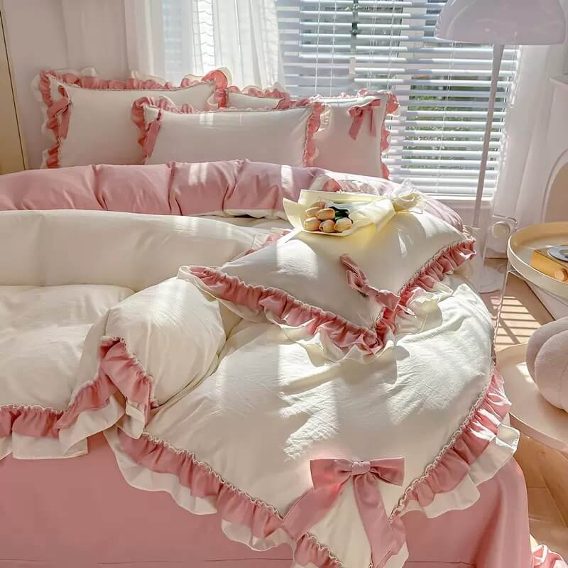 Princess Korean Bedding Set — Soft-Touch Cotton Duvet & Pillowcases — Lifestyle 5