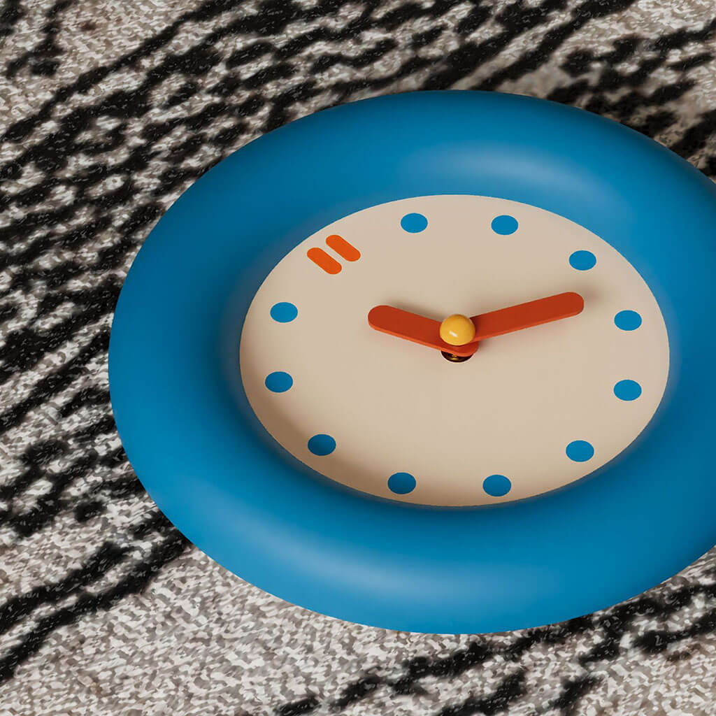 Kidrore Modern Blue Round Clock — Considered Home Styling — Lifestyle 3