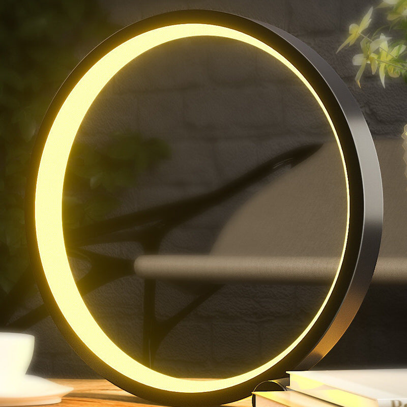 LED Halo Table Lamp — Warm LED Mood Lighting for Bedside — Detail