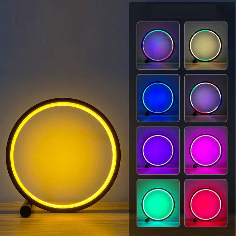 LED Halo Table Lamp — Warm LED Mood Lighting for Bedside — Lifestyle 5
